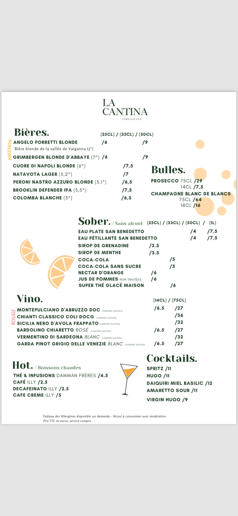 la Cantina Versailles