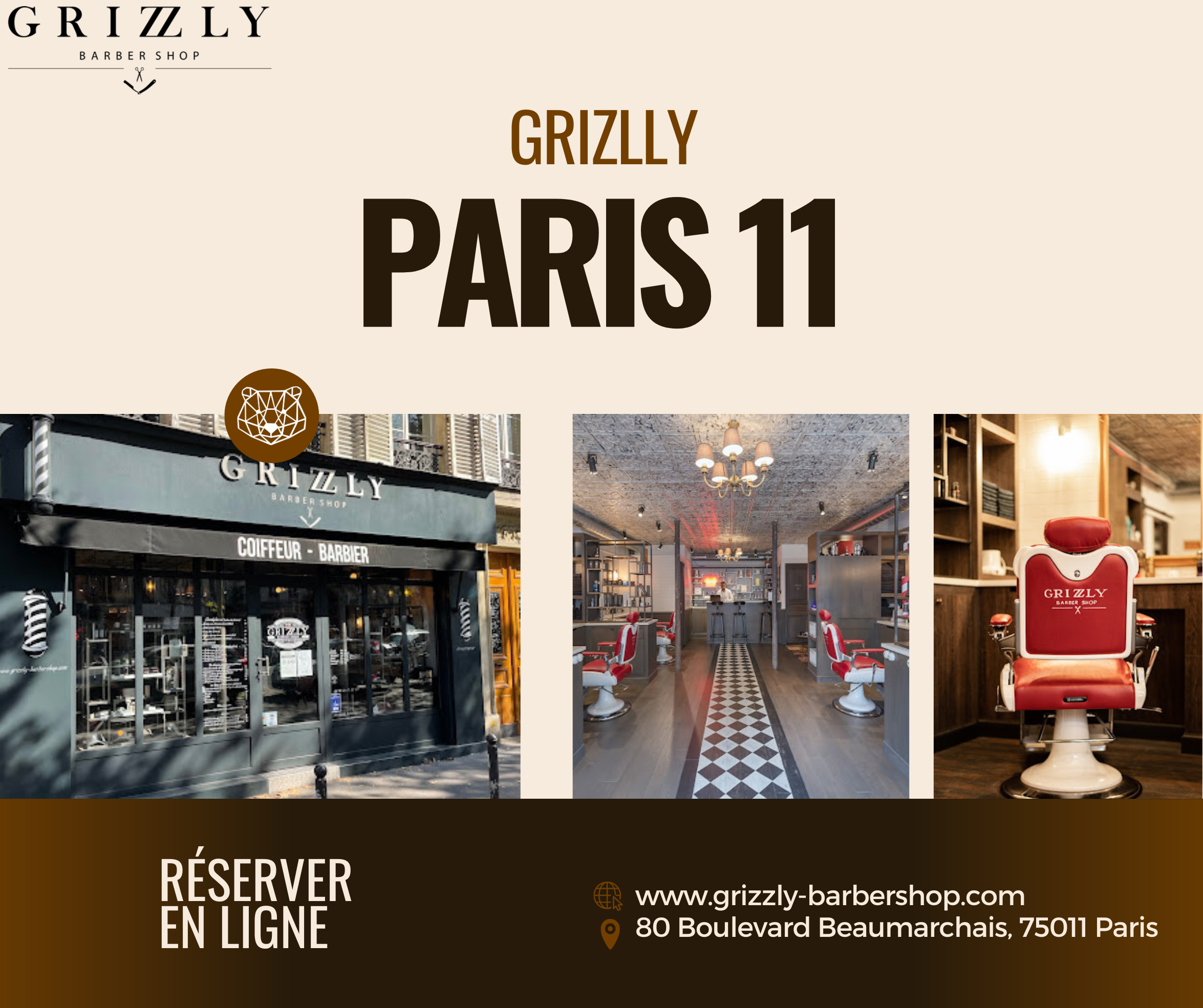 Grizzly Barbershop - Barbier Coiffeur Homme - Paris 11