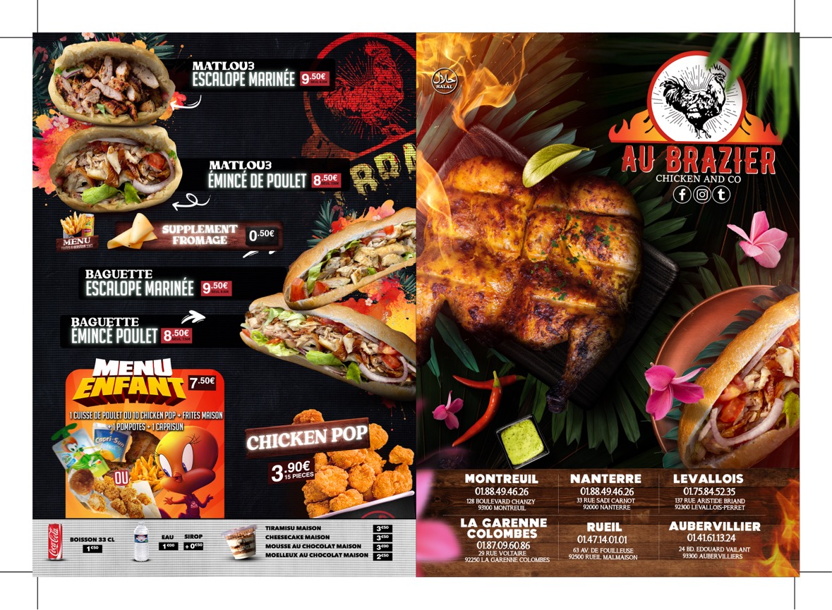 AU BRAZIER NANTERRE - Restaurant Poulet Braisé 